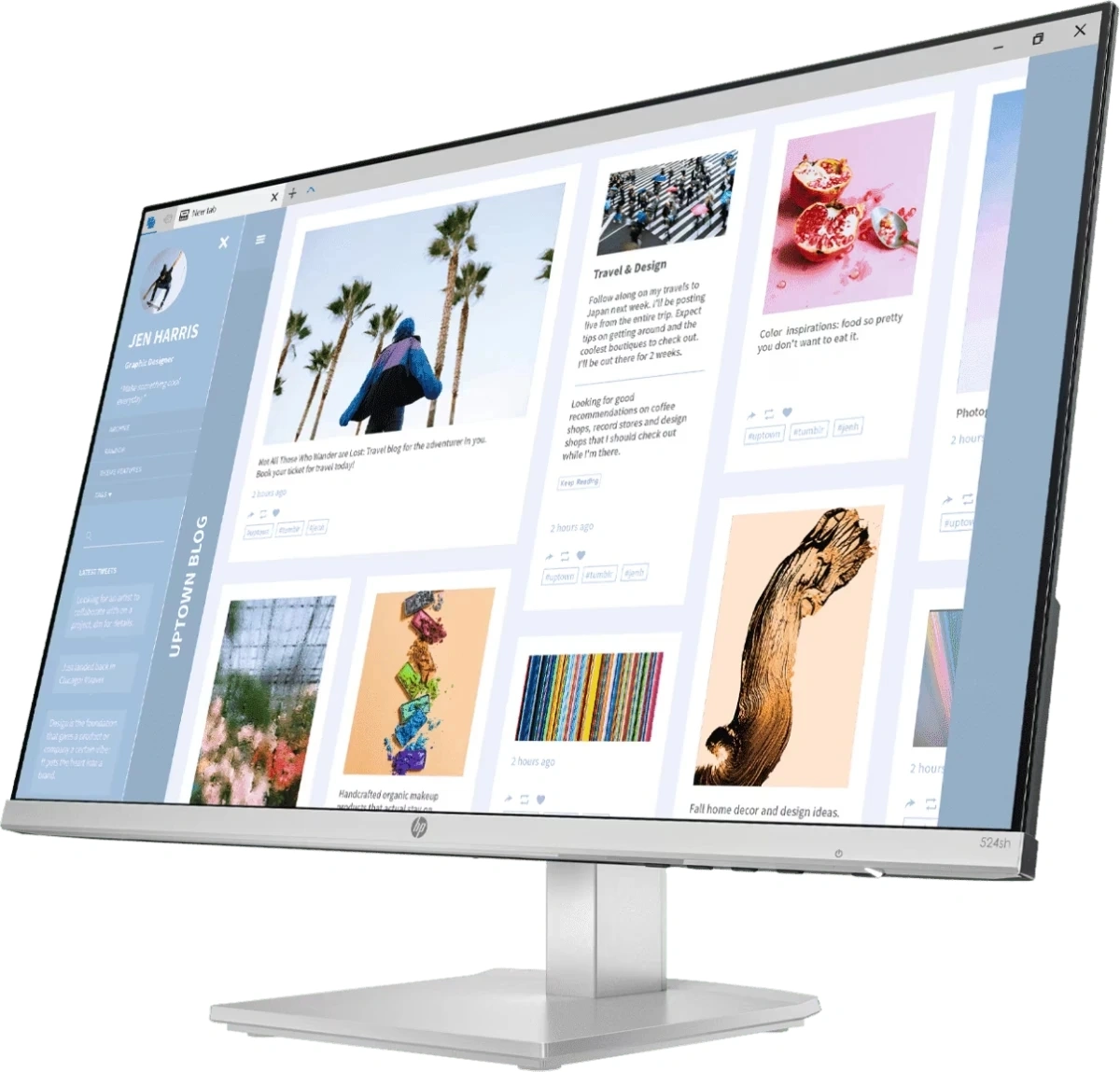 Монитор HP 23.8" Series 5 524sh серебристый/черный IPS LED 16:9 HDMI матовая HAS Piv 300cd 178гр/178гр 1920x1080 VGA FHD 2.5кг — изображение 2