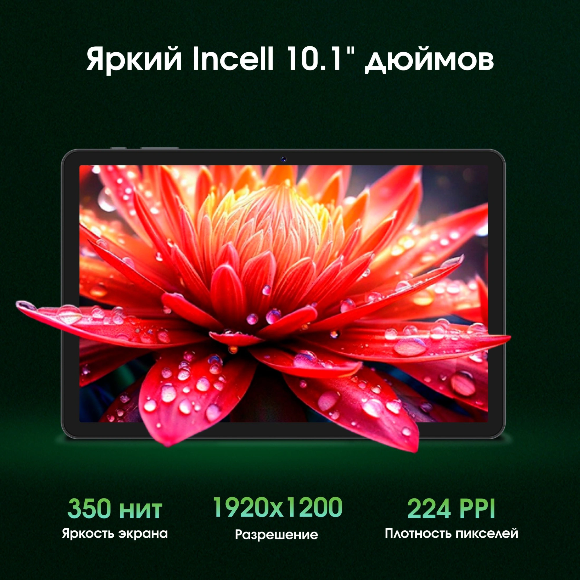 Планшет Digma Pro Zoom II T615 (1.8) 8C RAM8Gb ROM256Gb 10.1" IPS 1920x1200 4G Android 15 темно-серый 13Mpix 5Mpix BT WiFi microSD 1Tb 7000mAh 24hr 298hrs — изображение 3