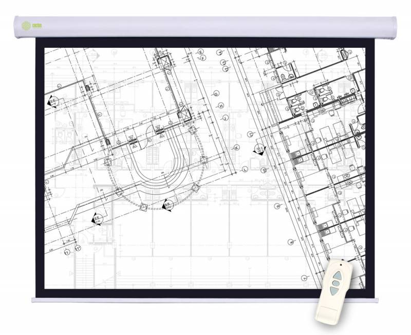 Экран Cactus 100" 180x180см Motoscreen CS-PSM-180x180 1:1 настенно-потолочный рулонный (моторизованный привод)