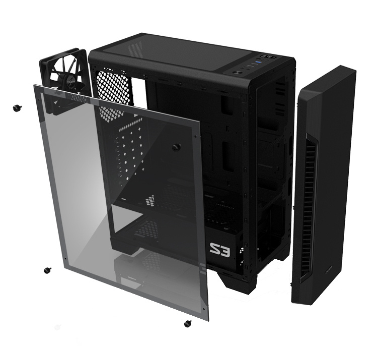 Корпус Zalman S3 черный без БП ATX 7x120mm 2xUSB2.0 1xUSB3.0 audio bott PSU — изображение 3