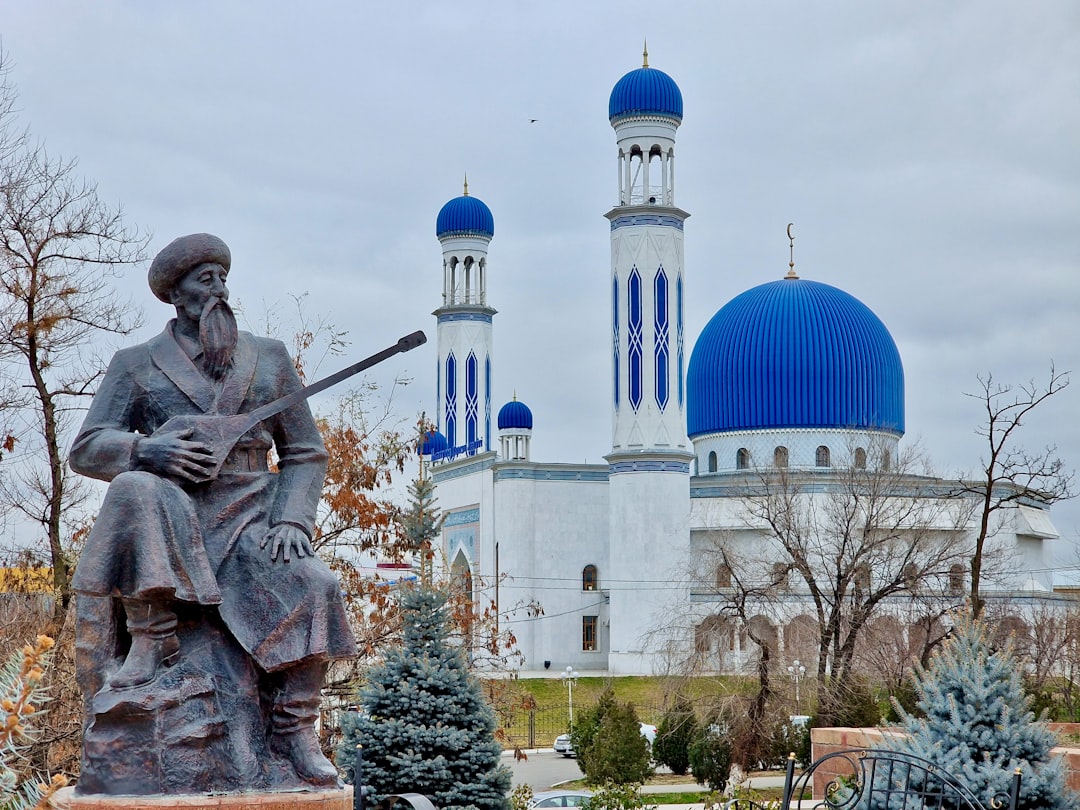 Historic monument and city square in Taraz Kazakhstan