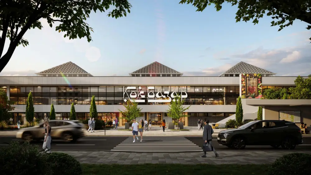 SKETCH IMAGE – Green Bazaar Reconstruction Concept, 2026