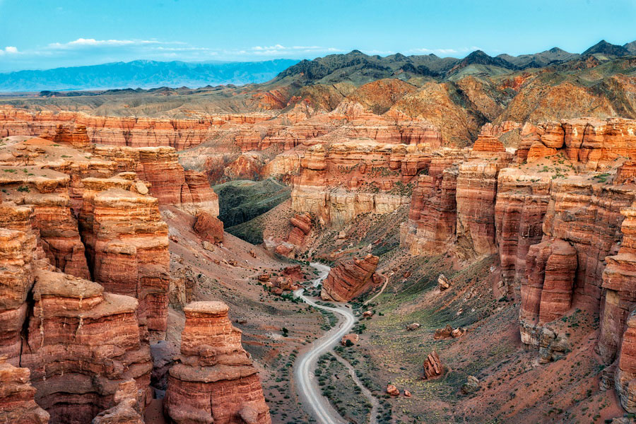 7-दिवसीय कजाकिस्तान की प्रकृति और सिल्क रोड यात्रा Tour route with scenic nature in Kazakhstan