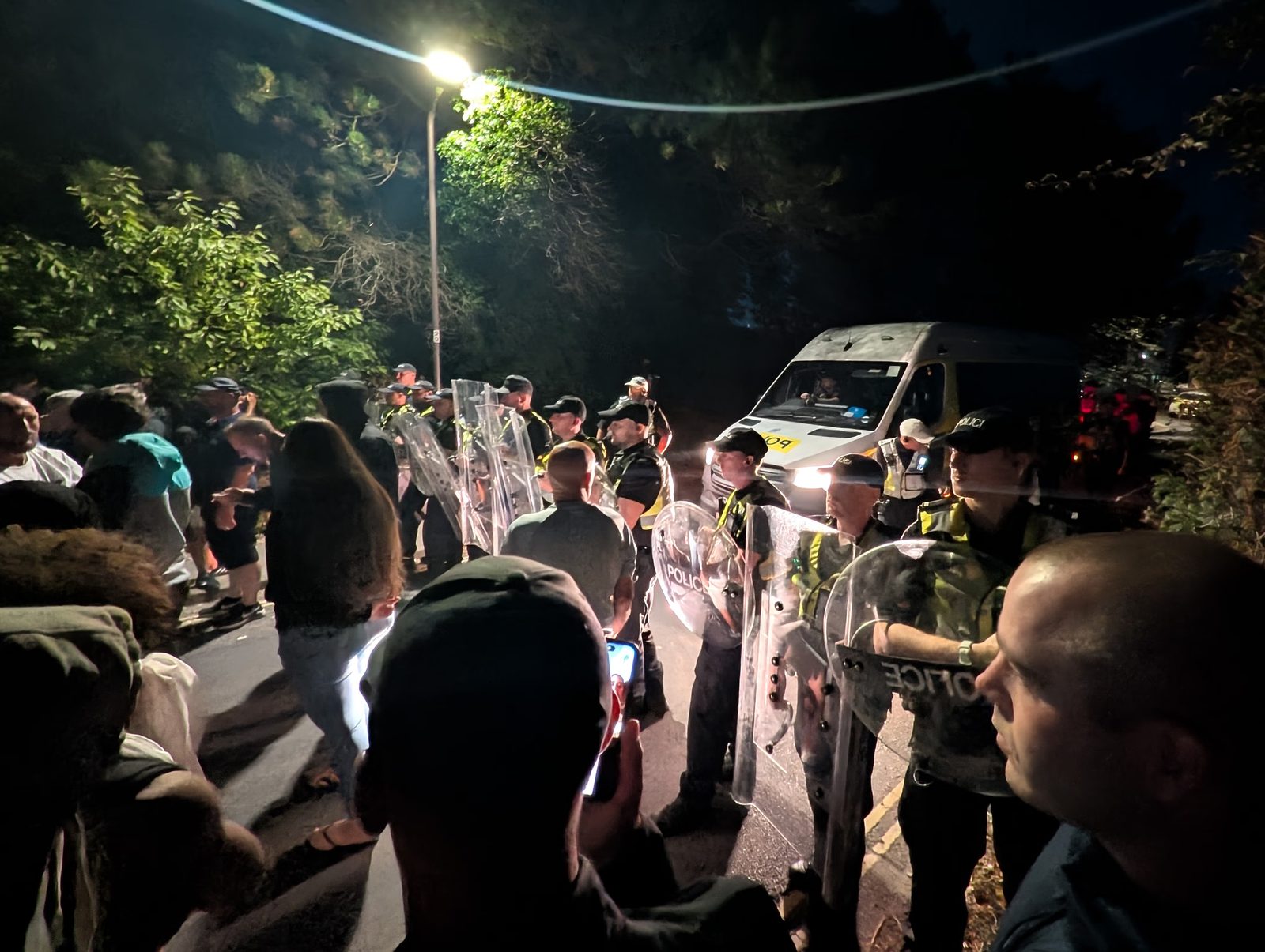 Police dealt with overnight protests in Portsmouth