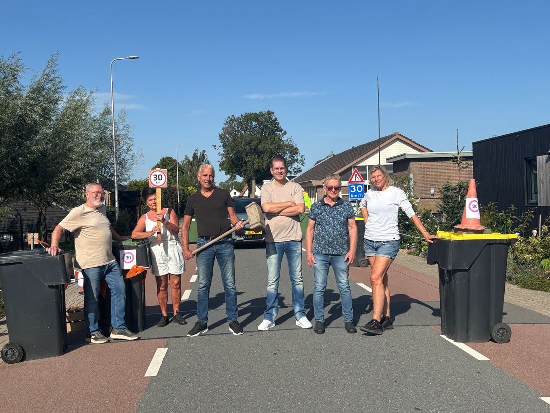 Bewoners protesteren tegen hardrijders