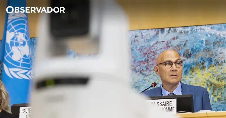 epa13219080 U.N. High Commissioner for Human Rights Volker Turk delivers his statement during the 63rd regular session of the Human Rights Council at the European headquarters of t