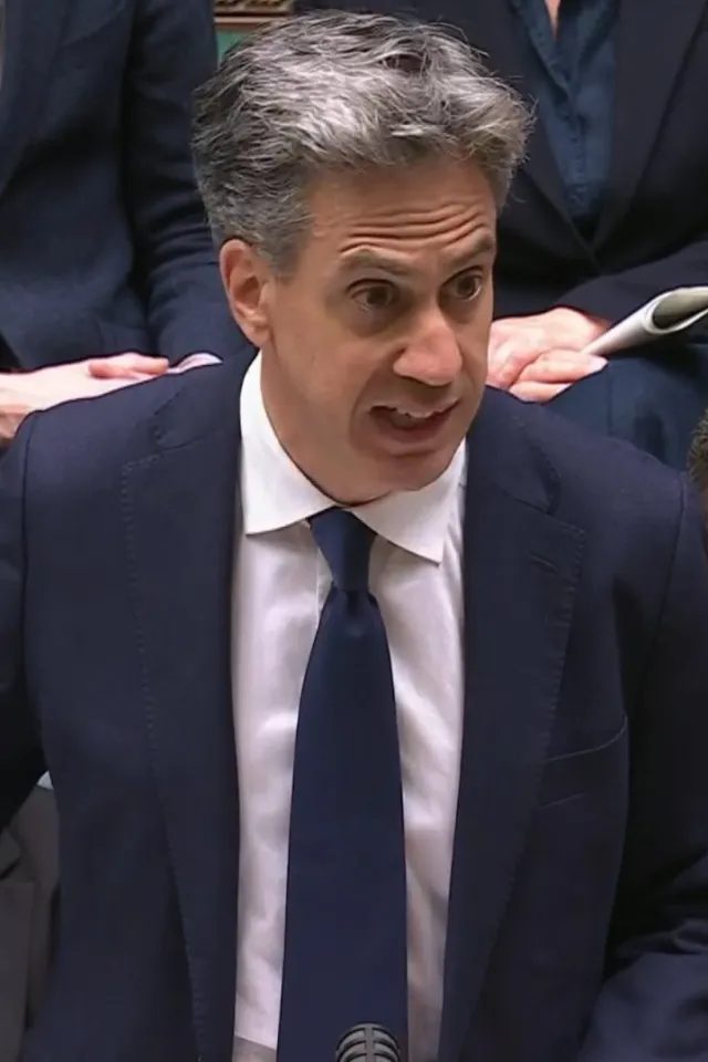 Screen grab of Foreign Secretary Ed Miliband making a statement on Israel-Palestine in the House of Commons, central London. Picture date: Tuesday September 8, 2026. PA Photo. Phot