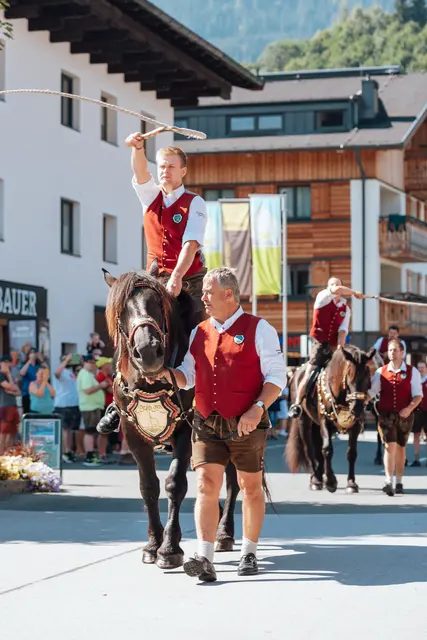 Schnalzer auf Norika Pferden | Foto: © Hochkönig Tourismus GmbH