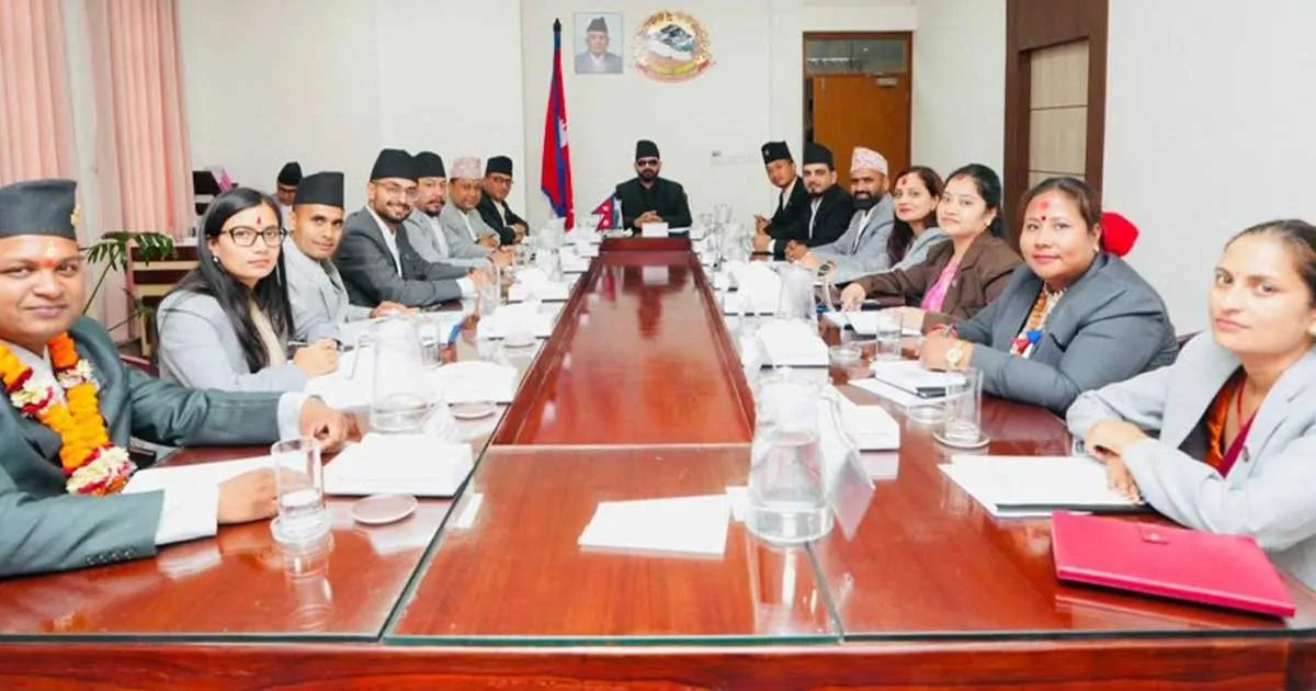 Cabinet members at a government meeting