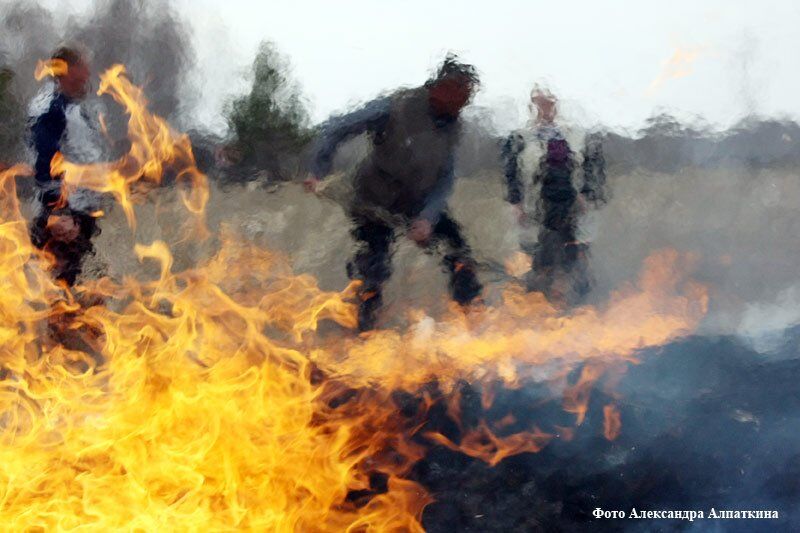 От уничтожения пожаром спасён посёлок Зелёный в Кетовском районе Курганской области