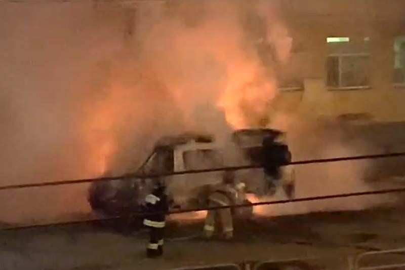 В Кургане сгорела ГАЗель бюро ритуальных услуг