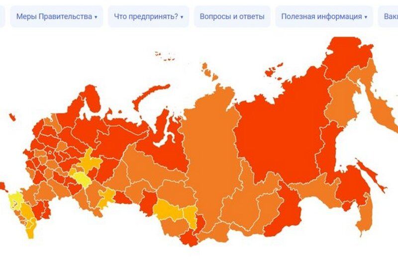 На стопкоронавирус.рф запустили интерактивную карту антиковидных ограничений