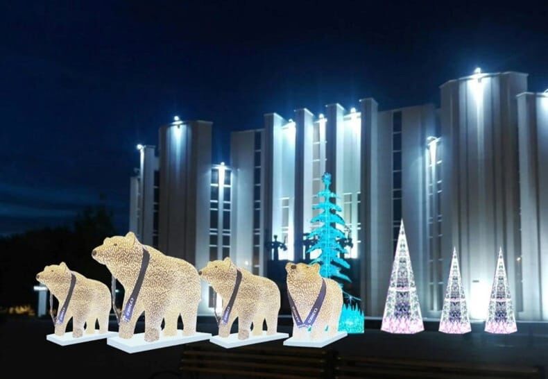 В Кургане СУЭНКО установит светодиодных медведей