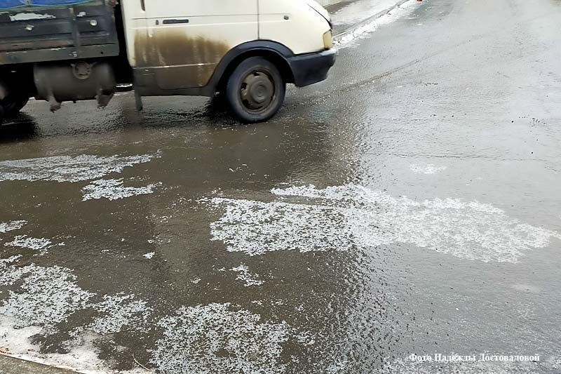 На дорогах Курганской области гололед