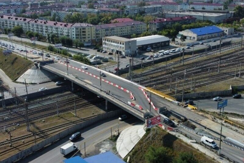В Кургане на Некрасовском путепроводе открыта вторая полоса для движения транспорта