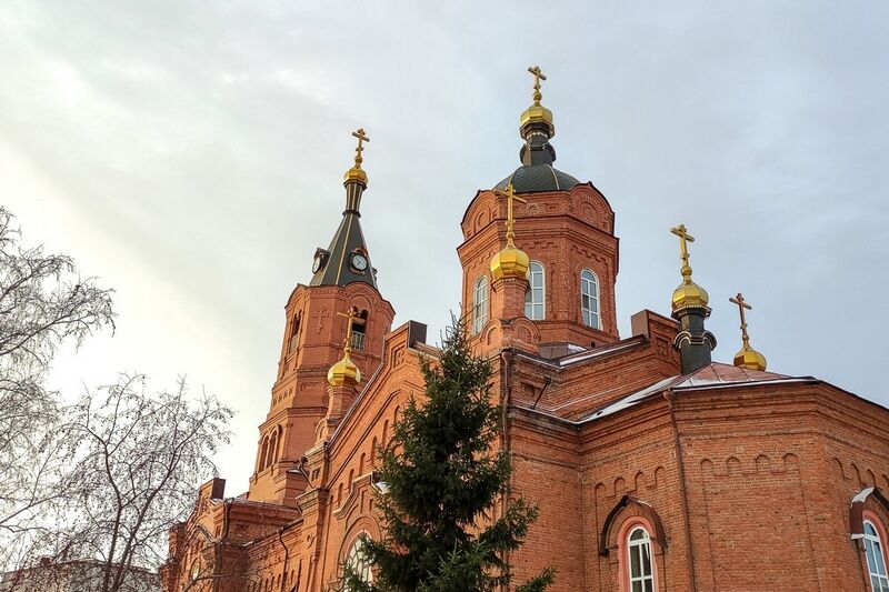 На Александро-Невский собор в Кургане установили новые купола