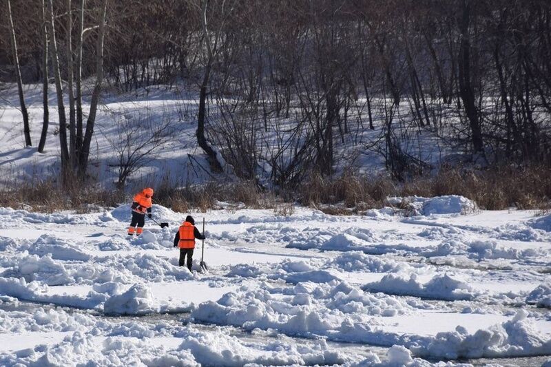 В Кургане готовятся пилить лёд на Тоболе
