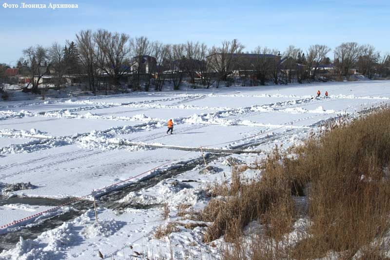 В Кургане в марте распилят лед на Тоболе