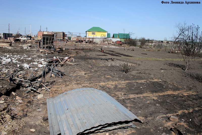 В Кургане продолжается расчистка территорий, пострадавших от пожара