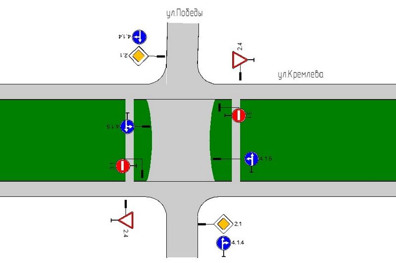 В Кургане изменят схему движения на перекрестке улиц Кремлева и Победы