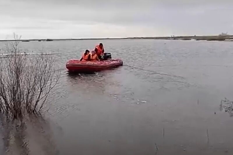 В Курганской области эвакуировали детей из отрезанного водой села Боровское