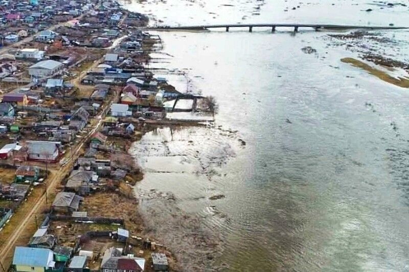 Уровень Тобола в Звериноголовском в 2:00 11 апреля 10 метров