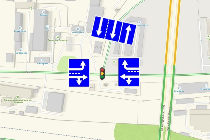 На улице Омской в Кургане изменили схему движения