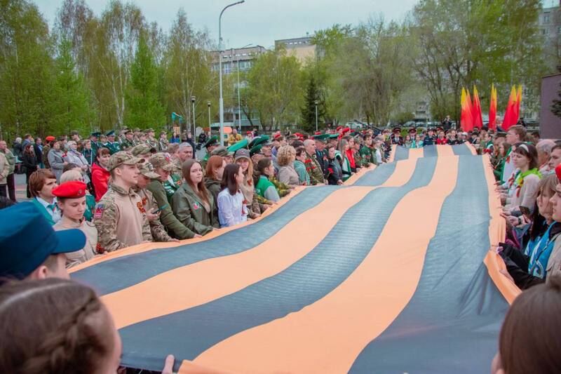 В Кургане развернут 80-метровую Георгиевскую ленту в честь 80-летия Победы