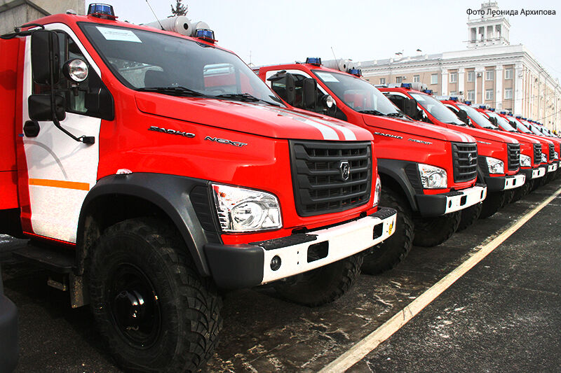 В Курганскую область поступило 15 новых пожарных машин