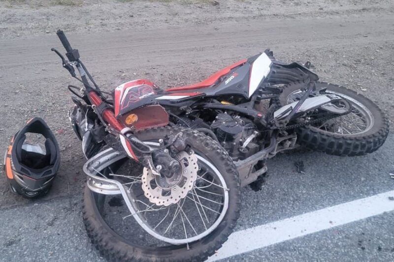 В Курганской области разбился мотоциклист с несовершеннолетним пассажиром