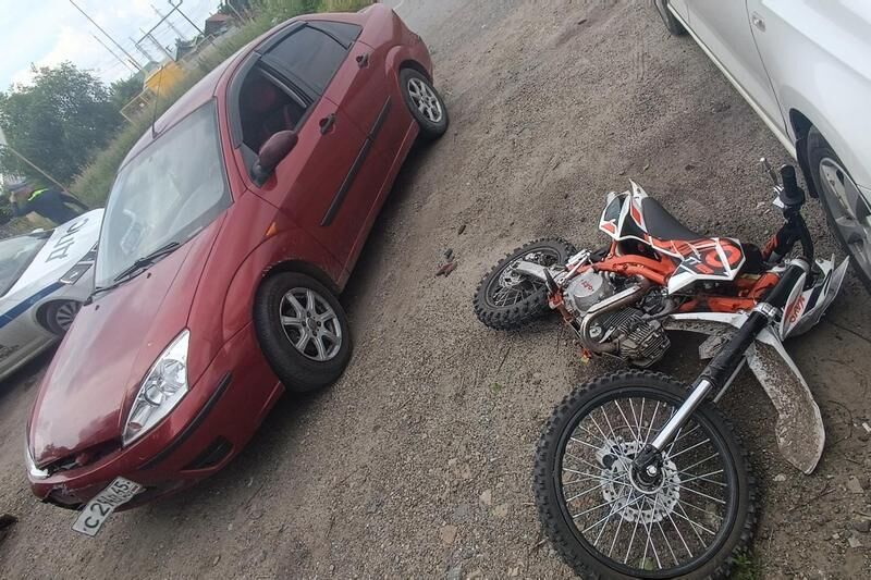 14-летний водитель мотоцикла попал в ДТП в Шадринске