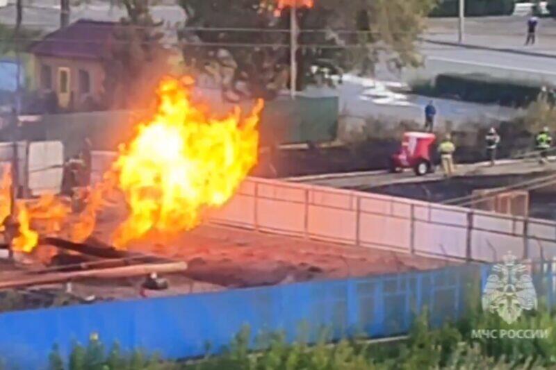 Пожар на газораспределительной подстанции в Кургане потушили