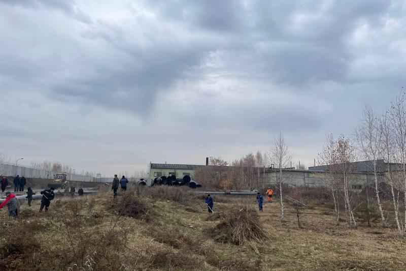 На водозаборе «Арбинка» в Кургане прошел масштабный субботник перед сдачей
объекта