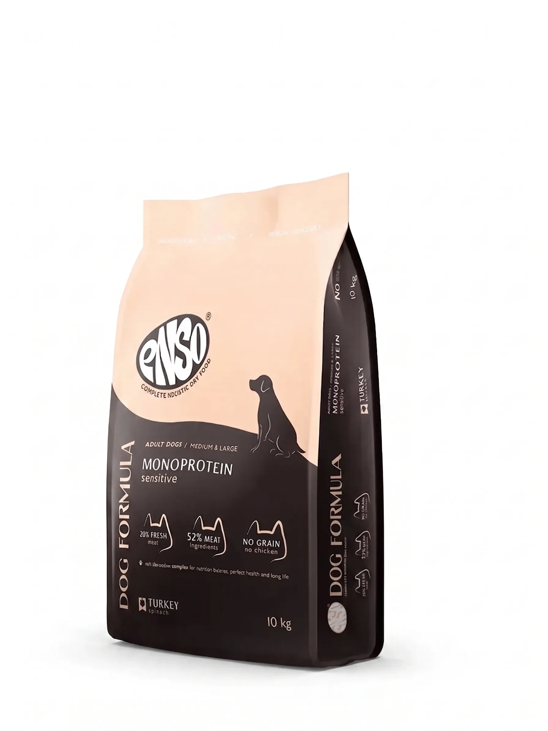 Изображение 1 для ENSO Dog formula Monoprotein сухой полнорационный корм для взрослых собак средних и крупных пород с индейкой 10 кг