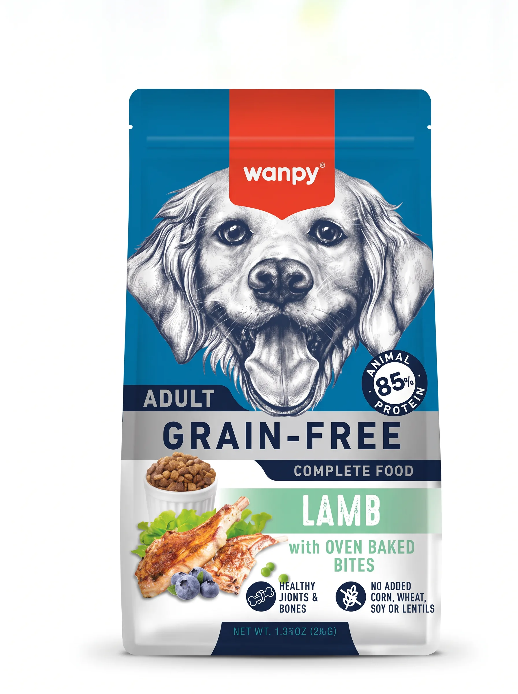 Изображение 1 для Сухой корм для собак Wanpy Dog беззерновой с ягненком 1,5 кг