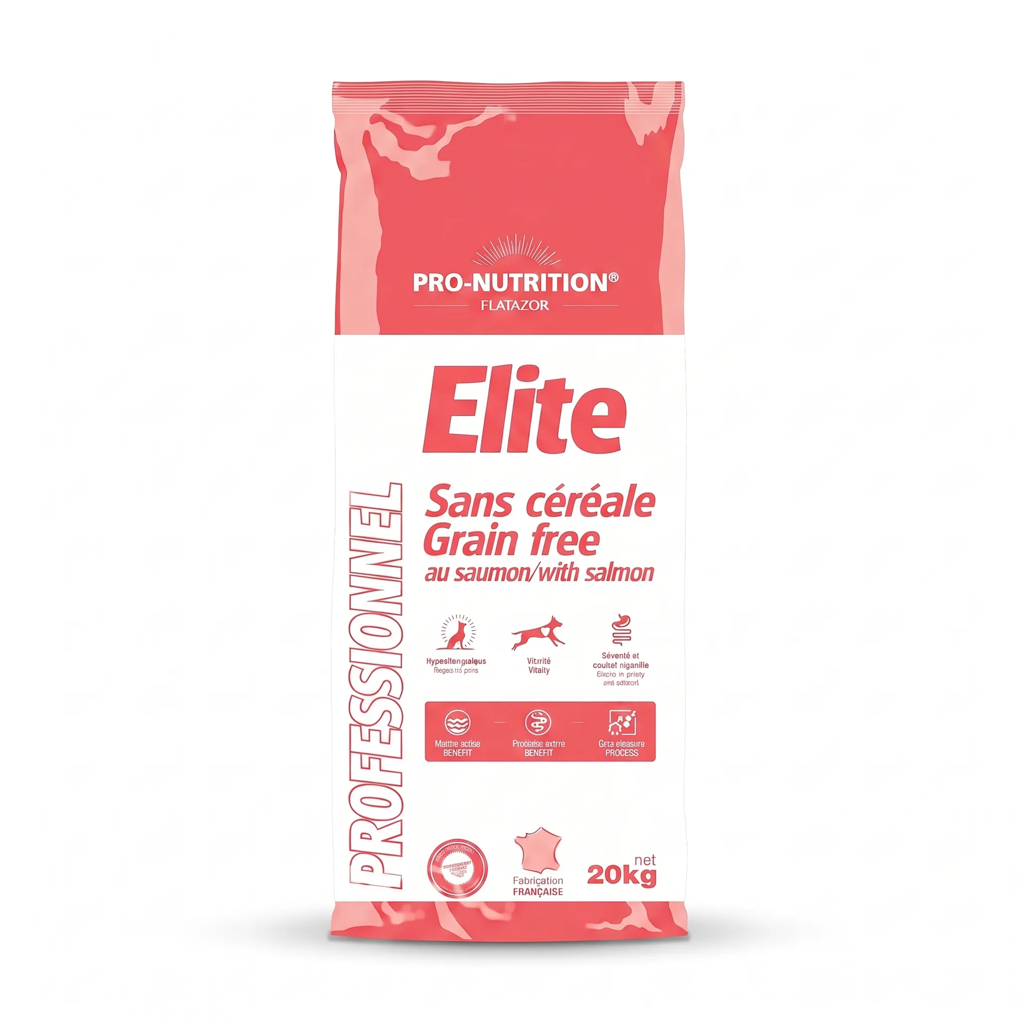 Изображение 1 для Корм сухой для взрослых собак всех пород Elite, профессиональная линия с лососем, гипоаллергенный беззерновой супер-премиум корм для собак с чувствительным пищеварением, без глютена Франция (20кг)