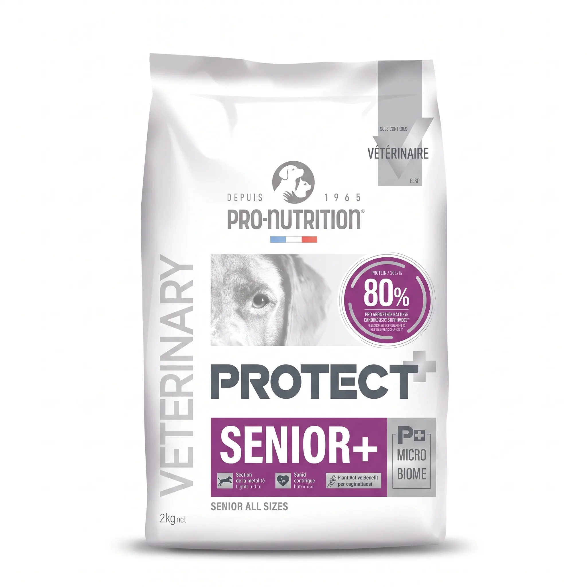 Изображение 1 для NEW Pro-Nutrition Flatazor Protect Senior+ 2 кг корм для пожилых собак при остеоартрите и сердечной недостаточности, омега-3, коллаген, глюкозамин, растительные экстракты, ветеринарная диета Франция