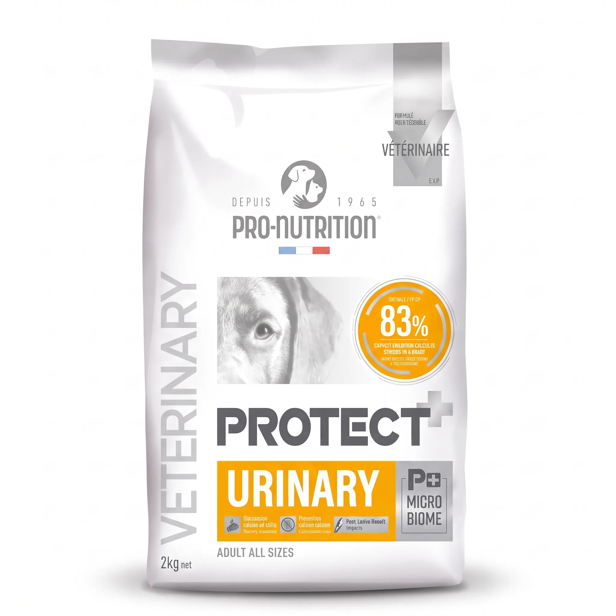 Изображение 1 для Сухой ветеринарный корм для собак Protect Urinary 2 кг диета при МКБ, струвитах и оксалатах, профилактика рецидивов, Франция