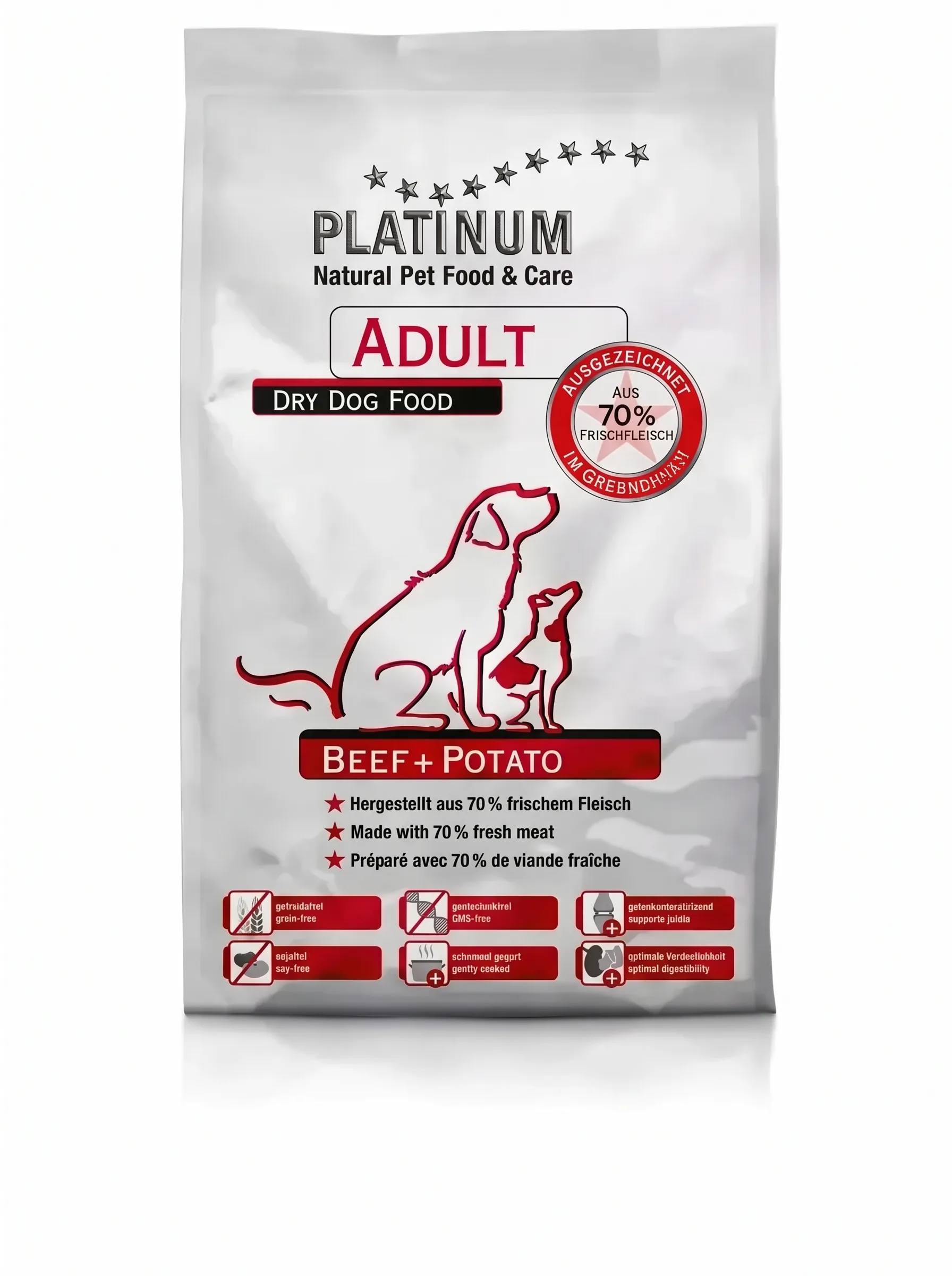 Изображение 1 для Platinum Полувлажный беззерновой корм для взрослых собак всех пород 5 кг
