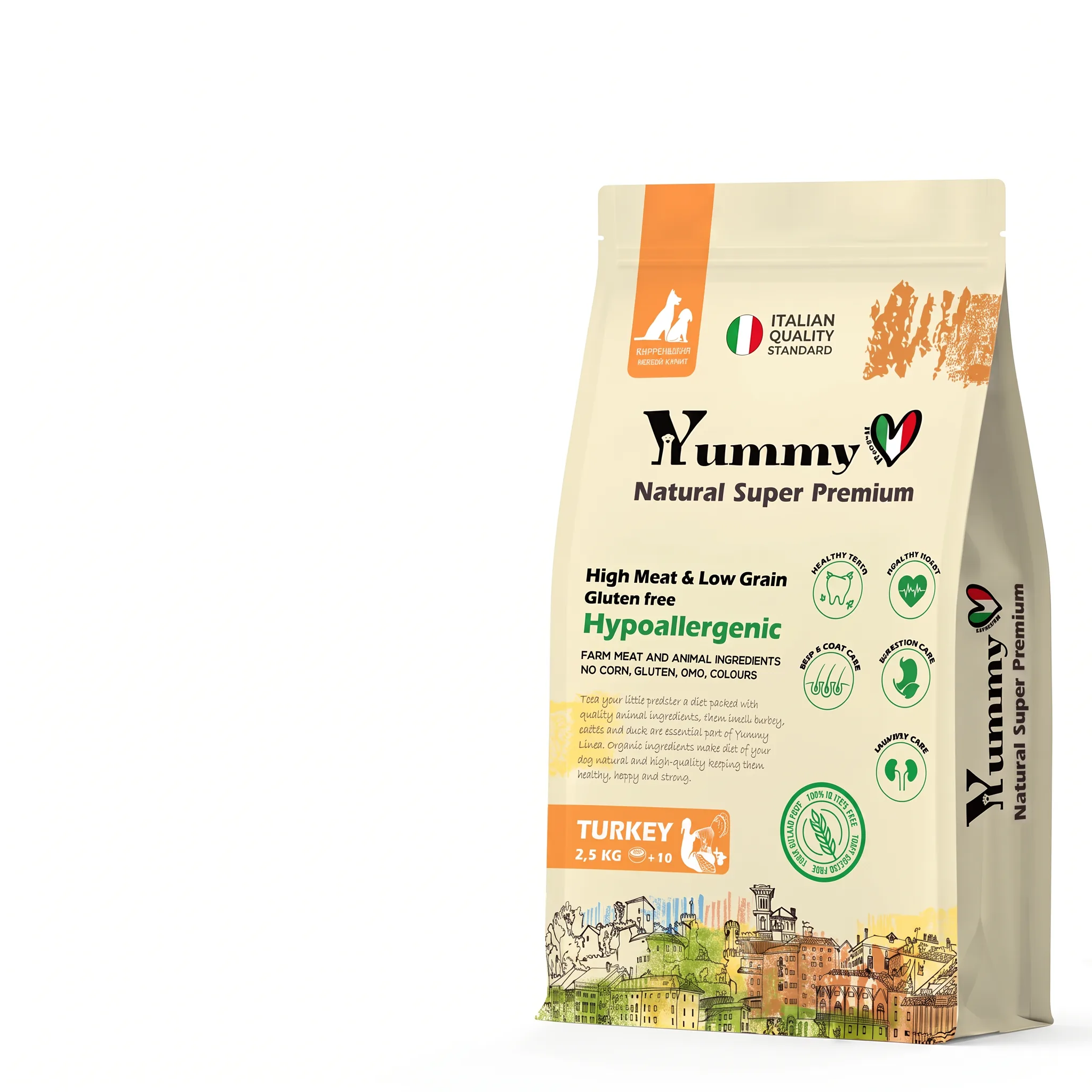 Изображение 1 для Yummy Linea корм для щенков средних и крупных пород, индейка, 2,5 кг