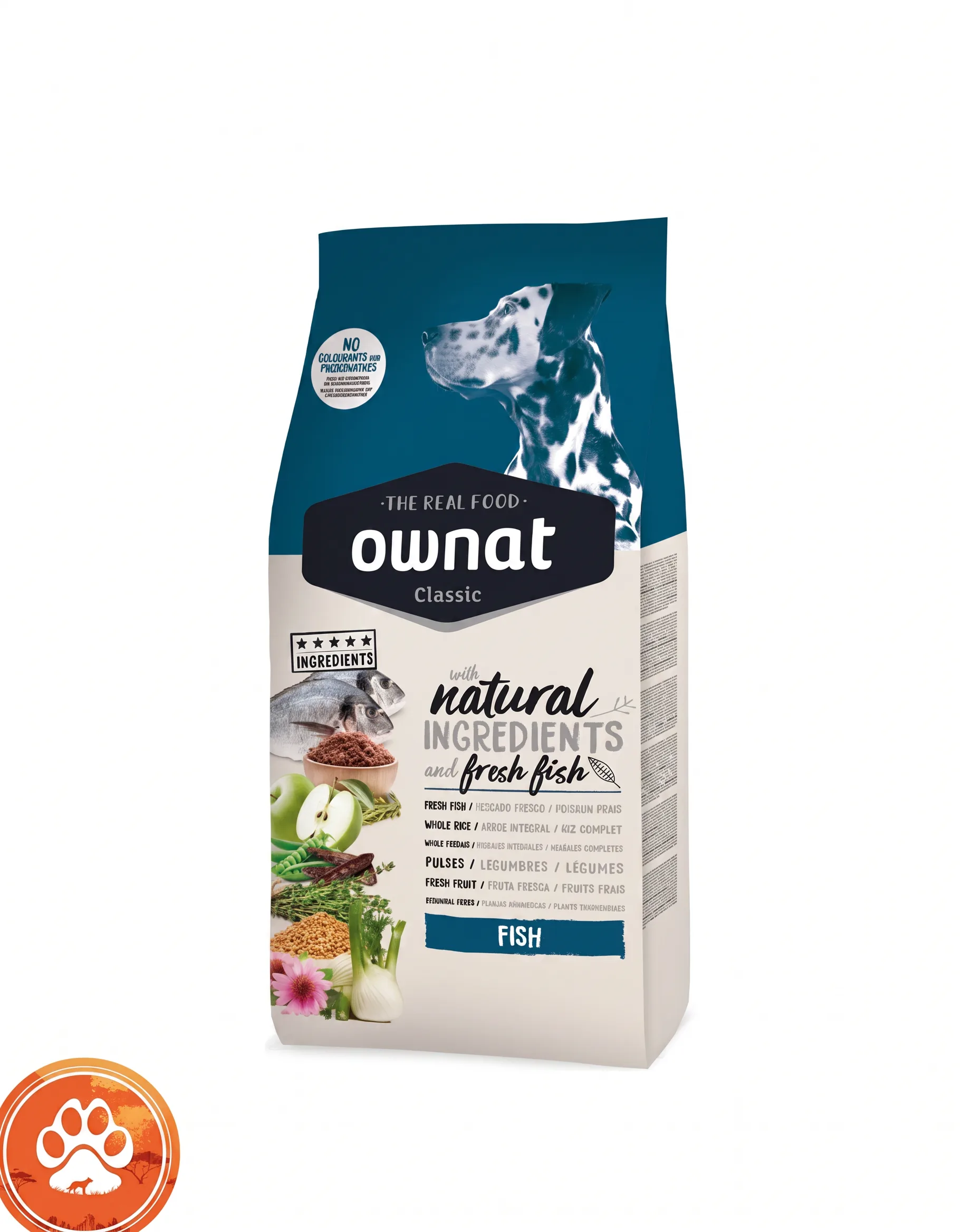 Изображение 1 для Ownat Adult Classic Сухой корм для собак, с рыбой, 12 кг