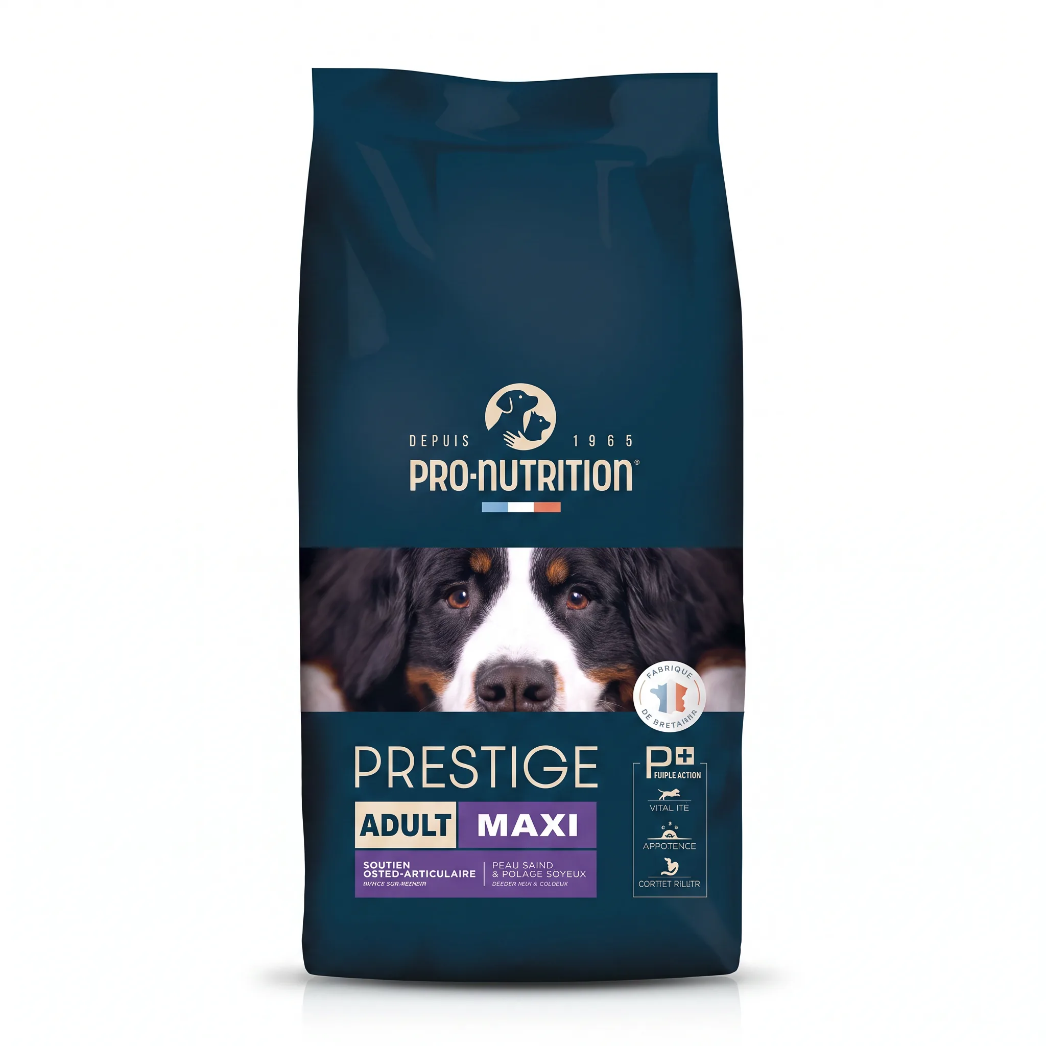 Изображение 1 для Корм сухой для взрослых собак крупных и средних пород Prestige Adult Maxi с птицей, полнорационный корм супер премиум класса, активность, поддержание костей и суставов, защита ЖКТ, Франция (18кг)