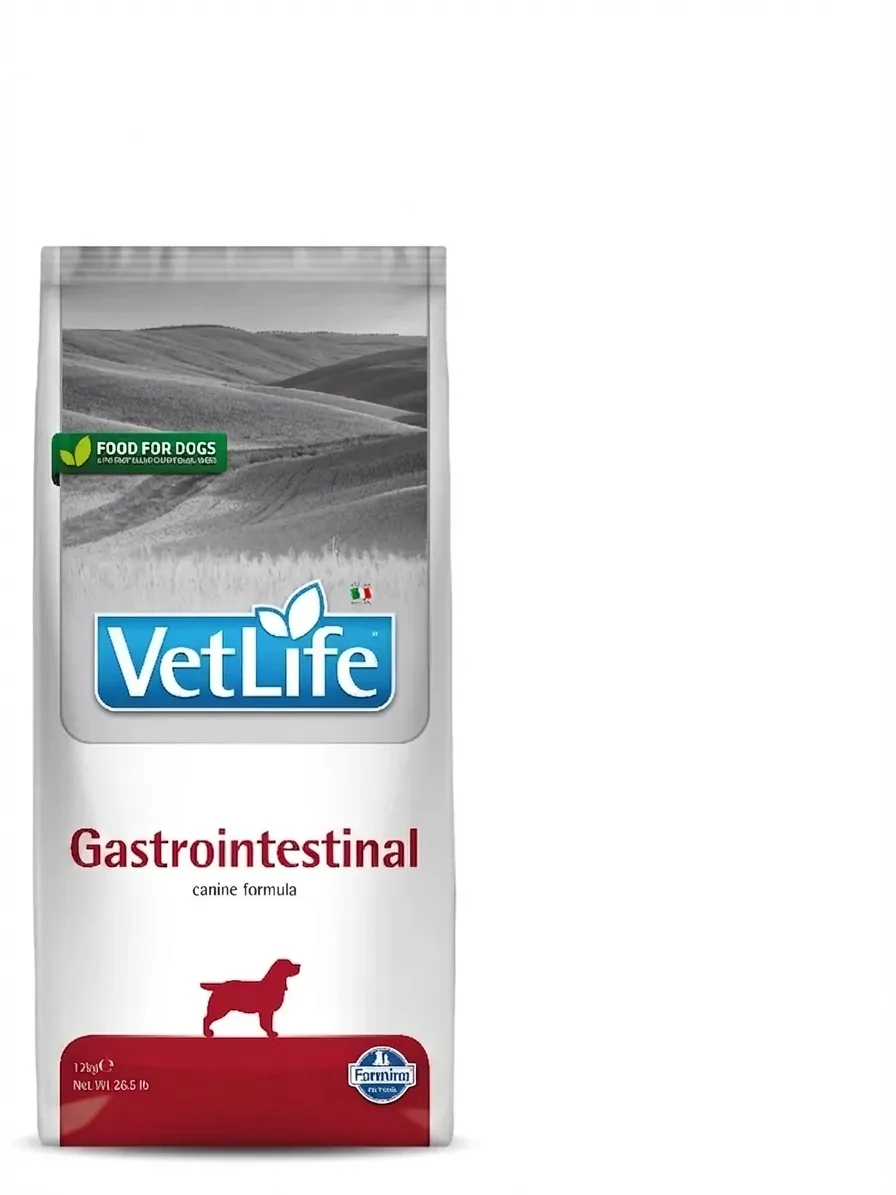 Изображение 1 для Сухой диетический корм для собак Farmina Vet Life Gastrointestinal при болезнях желудочно-кишечного тракта (ЖКТ), курица, 12 кг