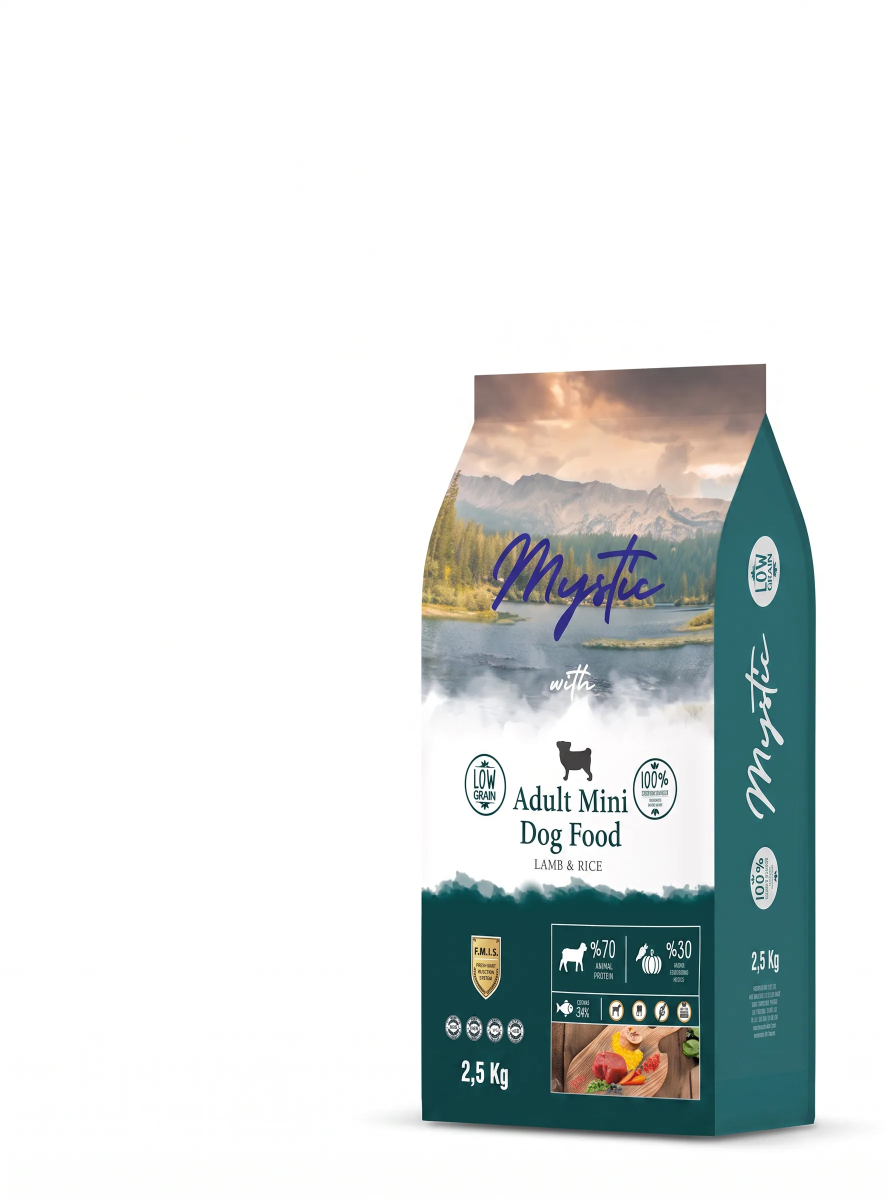 Изображение 1 для Mystic Adult Mini Dog Food Lamb & Rice 2,5 кг сухой корм для собак с ягненком и рисом