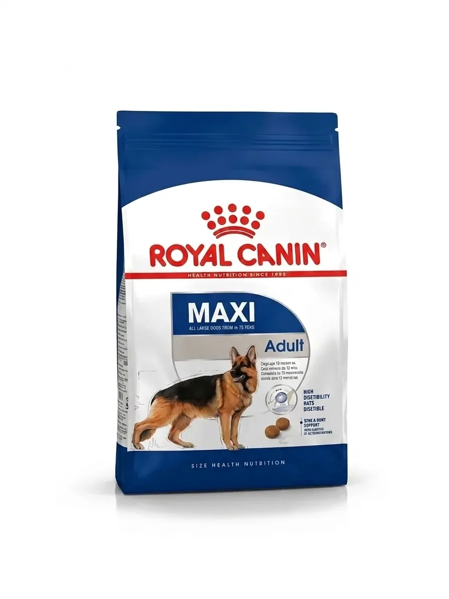 Изображение 1 для Сухой корм Royal Canin Maxi Adult для взрослых собак крупных пород, Птица, 15 кг