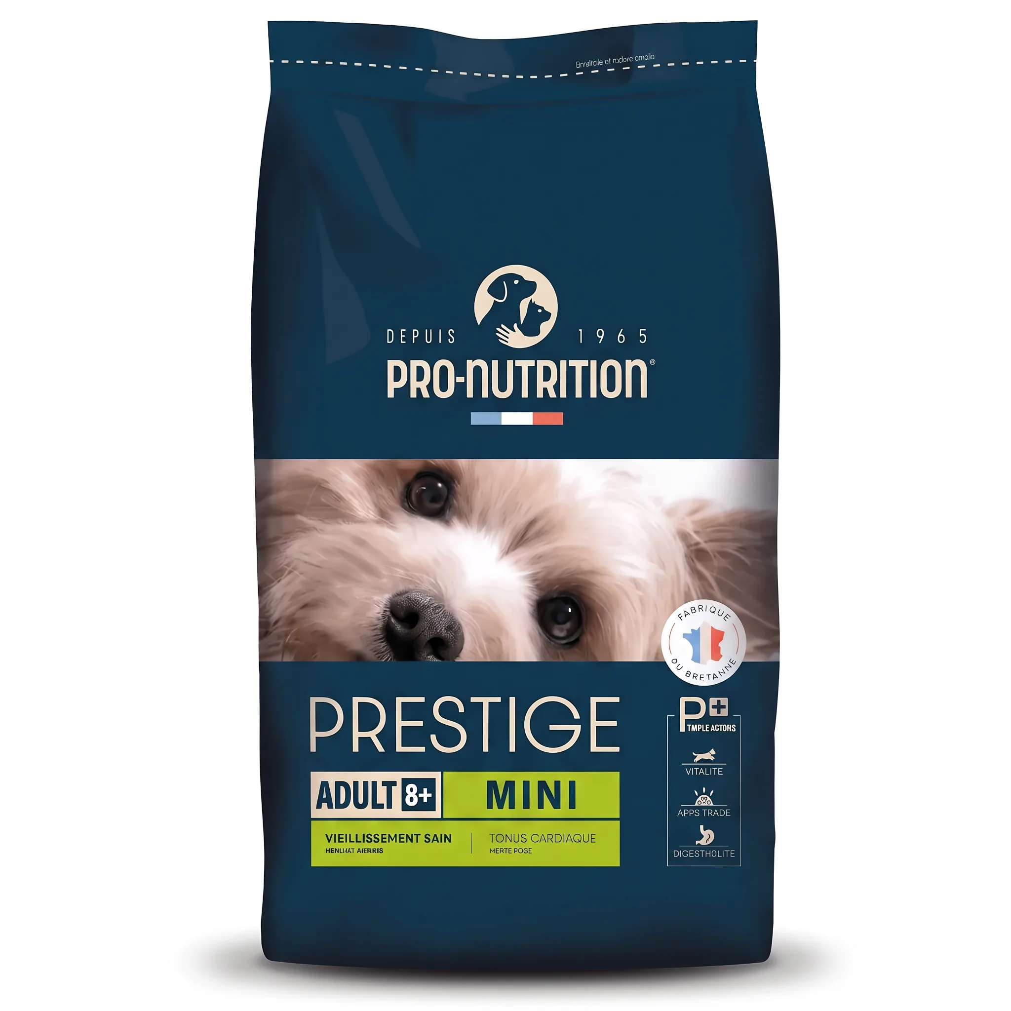 Изображение 1 для Корм сухой для пожилых собак мелких пород Prestige Adult Mini 8+ птица, полнорационный корм супер-премиум класса, борьба с клеточным старением, уход за зубами, правильная работа сердца, Франция (3кг.)