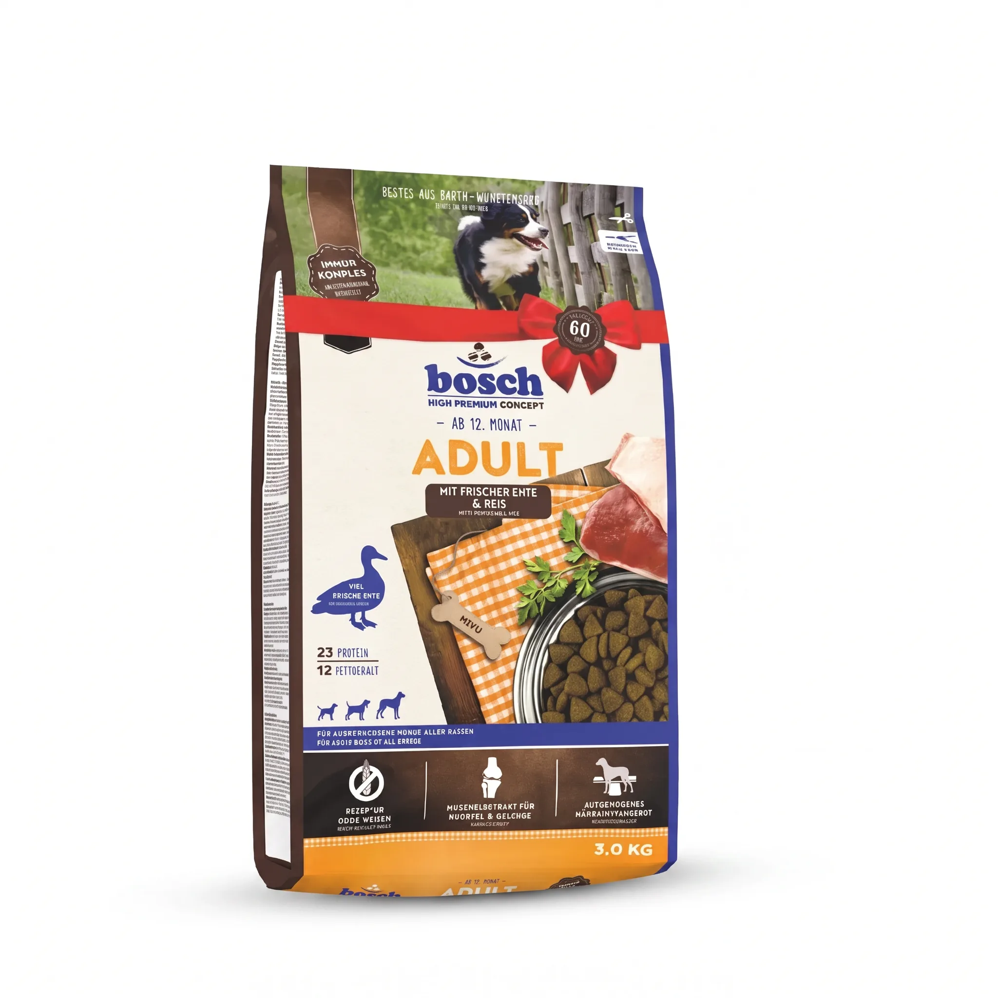 Изображение 1 для Сухой корм для собак Bosch Petfood Concept Adult with duck & rice Утка с рисом 3 кг