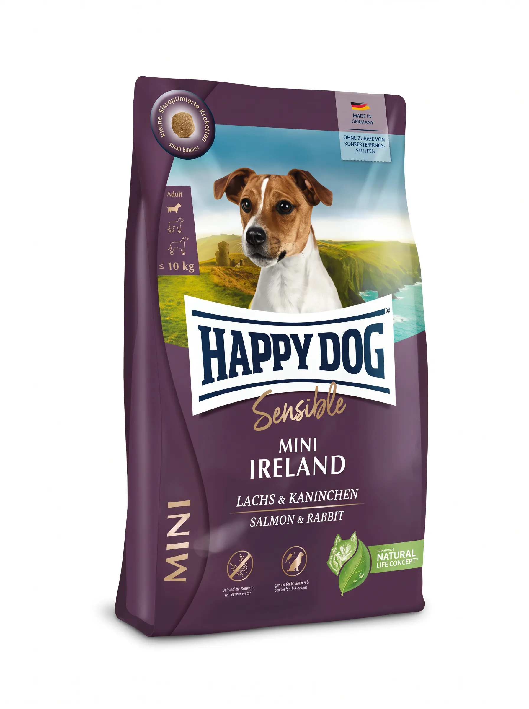 Изображение 1 для Happy Dog Sensible Mini Ireland (Лосось, кролик) для собак, 4 кг 61222_66149