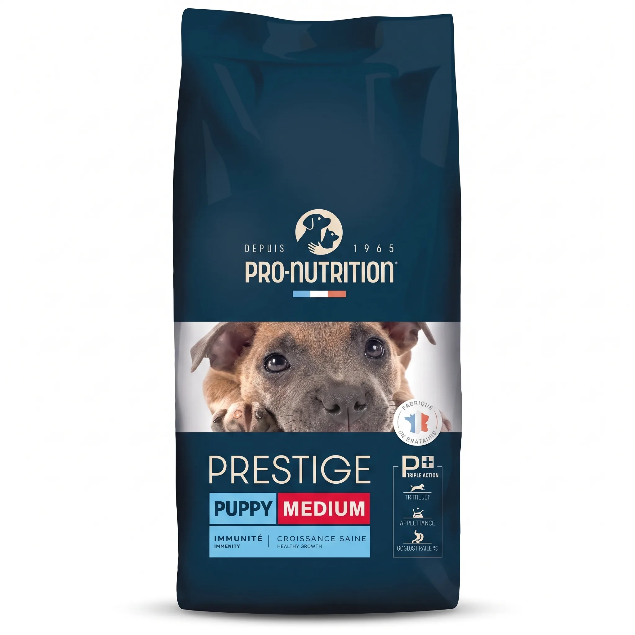 Изображение 1 для Сухой корм для щенков средних пород Pro-Nutrition Flatazor Prestige Puppy Medium с домашней птицей рост, иммунитет и пищеварение всех пород, Франция 3 кг, супер-премиум, гипоаллергенный, Омега-3