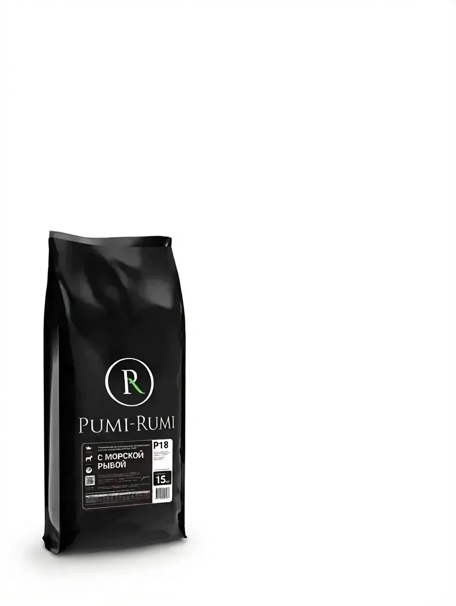 Изображение 1 для Сухой корм для собак крупных пород с морской рыбой PUMI-RUMI OPTIMAL, 15кг., гранула 18 мм.